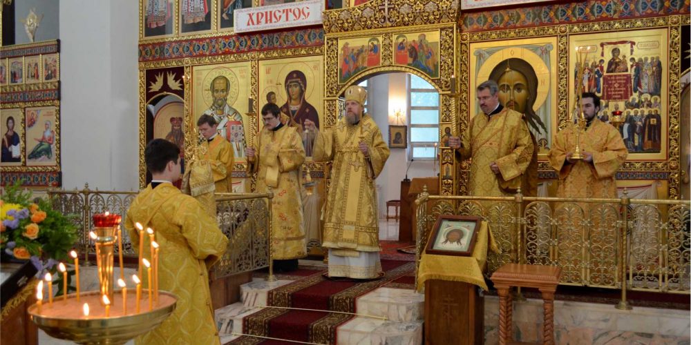 Епископ Иоанн совершил Всенощное бдение в храме Торжества Православия в Алтуфьеве