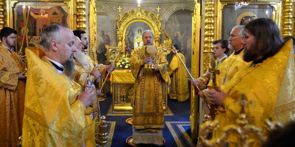 Литургия в день празднования Рязанских и Сибирских святых, в храме Рождества во Владыкине