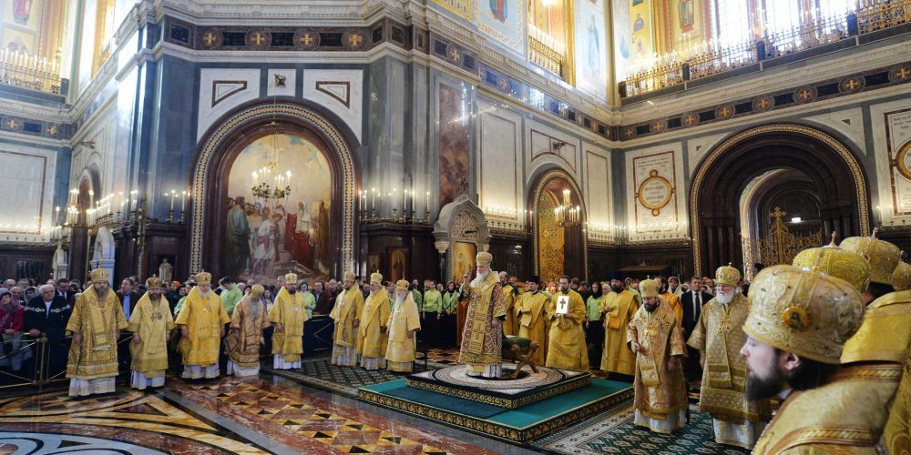 В Неделю Торжества Православия епископ Иоанн сослужил Святейшему Патриарху Кириллу Литургию в Храме Христа Спасителя