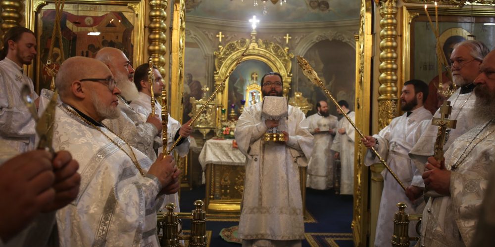 Архиепископ Егорьевский Матфей совершил Божественную литургию в храме Рождества Пресвятой Богородицы во Владыкине