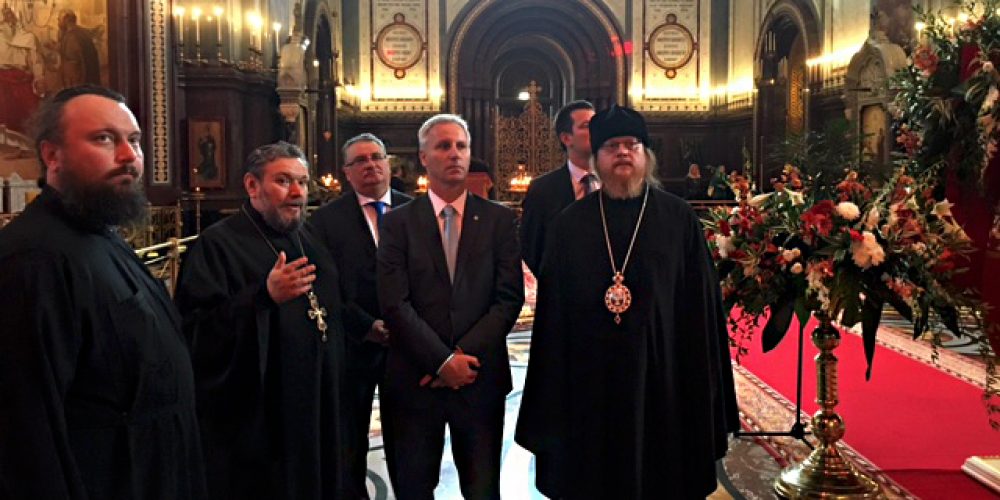 Посещение Венгерской делегацией Кафедрального Cоборного Храма Христа Спасителя
