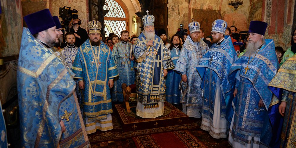 Престольный праздник в Благовещенском соборе Московского Кремля