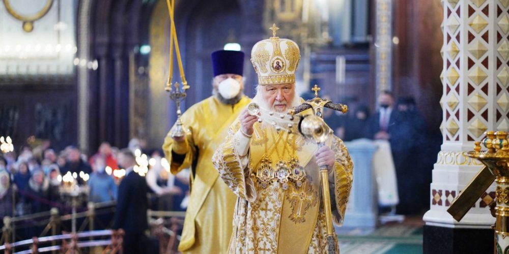 Сослужение архиепископа Егорьевского Матфея Святейшему Патриарху Кириллу в Неделю Православия