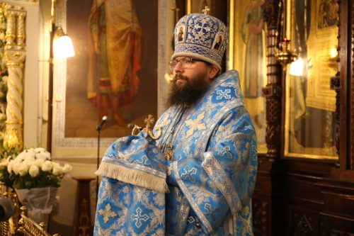 Патриаршее поздравление архиепископу Егорьевскому Матфею с пятилетием архиерейской хиротонии