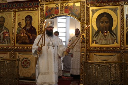 Архиепископ Матфей совершил Богослужение в храме Торжества Православия в Алтуфьеве