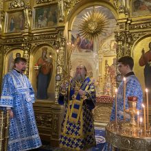 Митрополит Александр совершил Божественную литургию в храме Представительства Митрополичьего округа в Москве