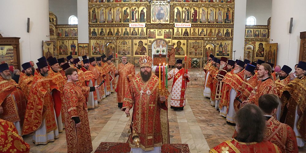 В храме Собора Московских Святых в Бибиреве состоялась соборная Литургия духовенства Северо-Восточного викариатства