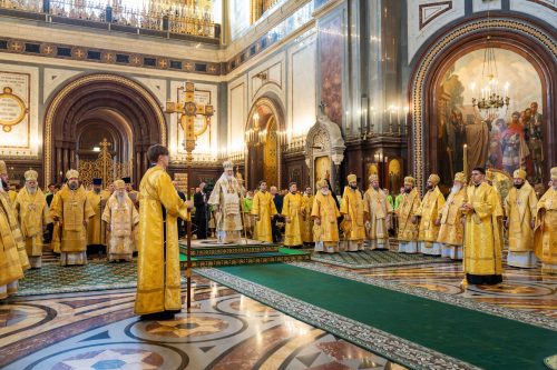 В Неделю Торжества Православия митрополит Арсений сослужил Святейшему Патриарху Кириллу за Литургией в Храме Христа Спасителя