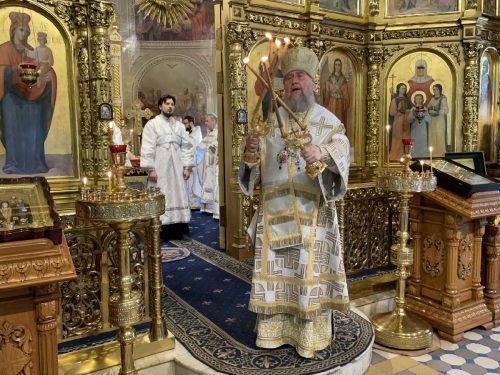 Митрополит Астанайский и Казахстанский Александр совершил Божественную литургию в день памяти священномученика Никодима Костромского в Представительстве Казахстанского Митрополичьего округа в Москве