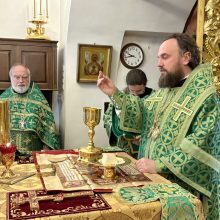 Митрополит Арсений совершил Литургию в храме Живоначальной Троицы в усадьбе Свиблово