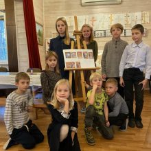 Ученики школы №709 побывали в гостях в храме Успения Пресвятой Богородицы в Архангельском-Тюрикове, посетив открытое занятие воскресной школы и мастер-класс