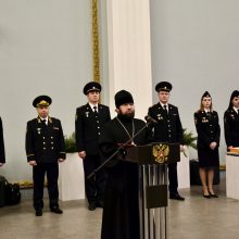 Клирик храма Живоначальной Троицы при бывшем приюте Бахрушиных принял участие в церемонии присяги молодых полицейских и учащихся кадетских классов