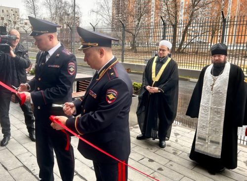 Клирик храма Живоначальной Троицы при бывшем приюте Бахрушиных принял участие в торжественном открытии нового здания ОМВД России по району Северный