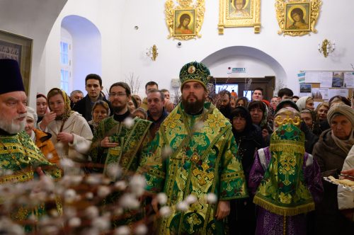 В канун праздника Входа Господня в Иерусалим митрополит Арсений возглавил всенощное бдение в храме Живоначальной Троицы в Усадьбе Свиблово
