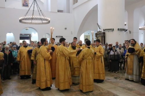 Архиерейское богослужение в храме Собора всех Московских Святых в Бибиреве