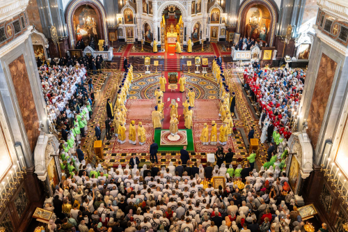 В праздник Собора Московских святых митрополит Арсений сослужил Святейшему Патриарху Кириллу за Литургией в Храме Христа Спасителя