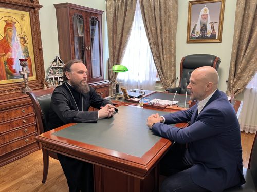 Митрополит Арсений провел рабочую встречу с ректором Московской международной академии