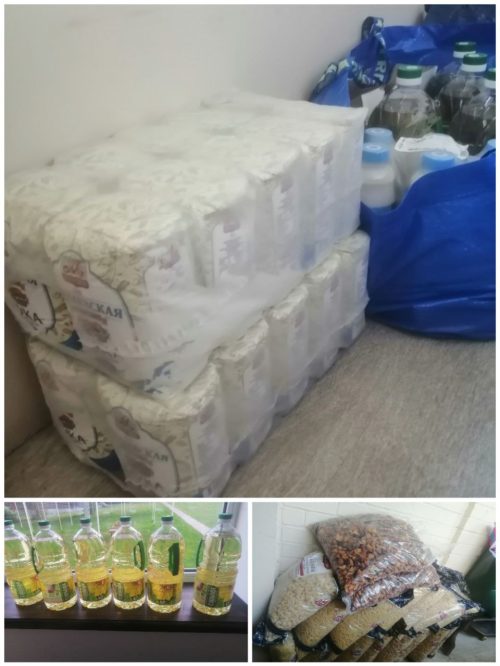 Гуманитарная помощь от храма Успения Пресвятой Богородицы в Архангельском-Тюрикове в Сватовскую школу-интернат