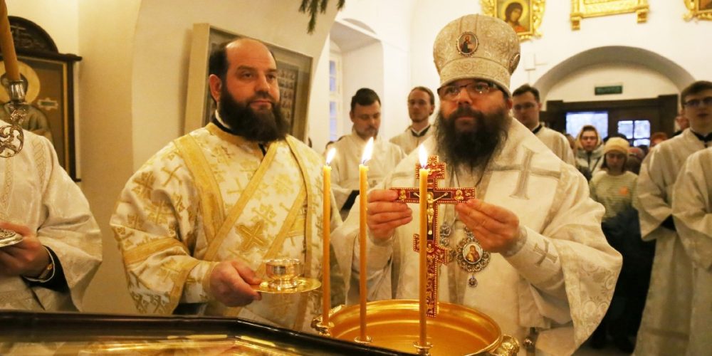 В праздник Богоявления архиепископ Егорьевский Матфей совершил Божественную литургию и чин великого освящения воды в храме Живоначальной Троицы в усадьбе Свиблово