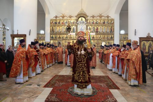 В храме Собора Московских Святых в Бибиреве состоялась соборная Литургия духовенства Северо-Восточного викариатства