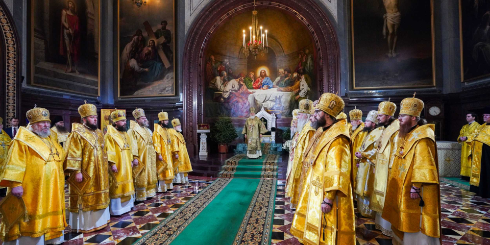 В праздник Рождества Христова митрополит Арсений сослужил Святейшему Патриарху Кириллу за великой вечерней в Храме Христа Спасителя