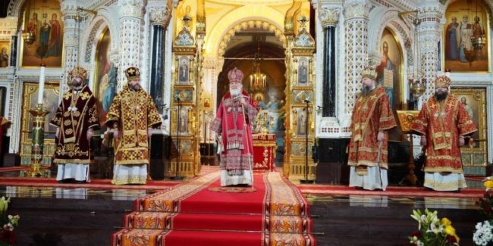 В праздник Светлого Христова Воскресения управляющий Северо-Восточным и Юго-Восточным викариатствами сослужил Святейшему Патриарху Московскому и всея Руси Кириллу