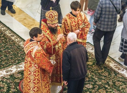 Архиерейское богослужение в храме святых равноапостольных Мефодия и Кирилла в Ростокино