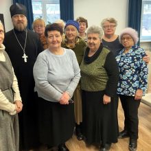 Накануне Дня защитника Отечества клирик храма святых равноапостольных Мефодия и Кирилла в Ростокине встретился с ветеранами