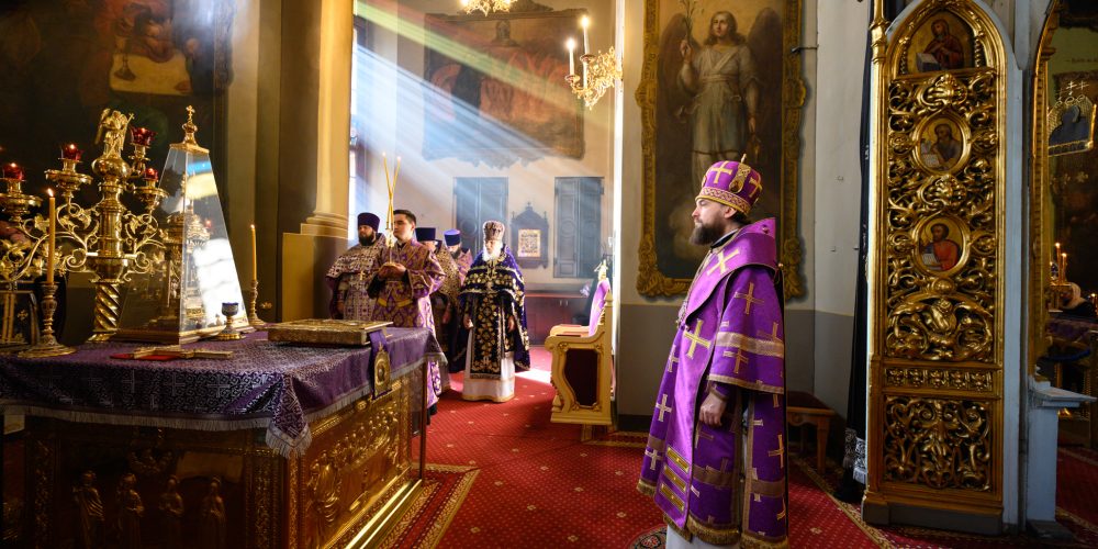 Митрополит Арсений возглавил Божественную литургию в Неделю 4-ю Великого поста в храме Тихвинской иконы Божией Матери в Алексеевском