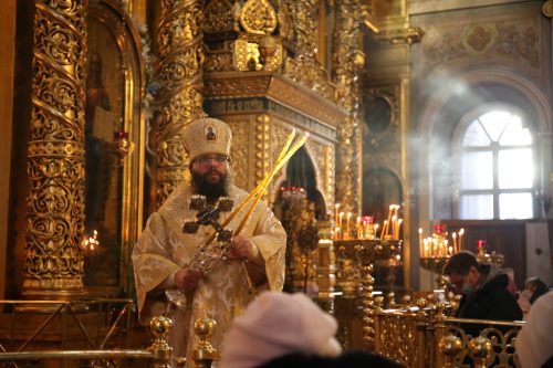 В праздник Крещения Господня архиепископ Егорьевский Матфей совершил Литургию в Кафедральном Богоявленском Соборе в Елохове