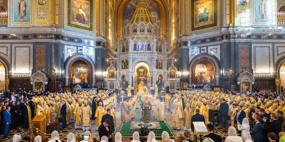 В семнадцатую годовщину интронизации Святейшего Патриарха Кирилла в Храме Христа Спасителя совершена Божественная литургия