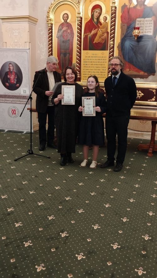 Ученица воскресной школы «Виноградинка» при храме Владимирской иконы Божией Матери в Виноградове стала призером конкурса «Рождественский вертеп»