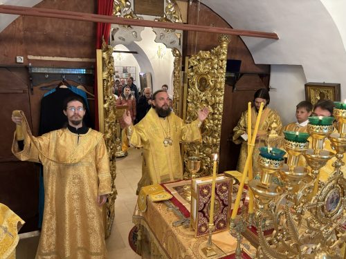 В Неделю Всех святых, в земле Русской просиявших, митрополит Арсений совершил Литургию в храме Живоначальной Троицы в усадьбе Свиблово