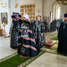 В пятницу четвертой седмицы Великого поста митрополит Арсений совершил Литургию Преждеосвященных Даров в храме Живоначальной Троицы при бывшем приюте Бахрушиных