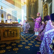 В день престольного праздника митрополит Арсений возглавил Литургию Преждеосвященных Даров в храме Тихвинской иконы Божией Матери в Алексеевском