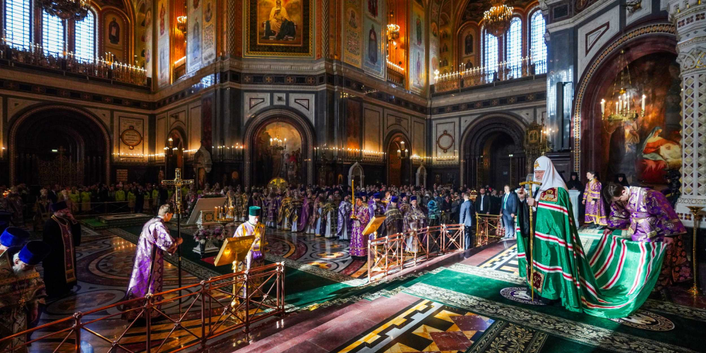 В Неделю Крестопоклонную митрополит Арсений сослужил Предстоятелю Русской Церкви за Литургией в Храме Христа Спасителя