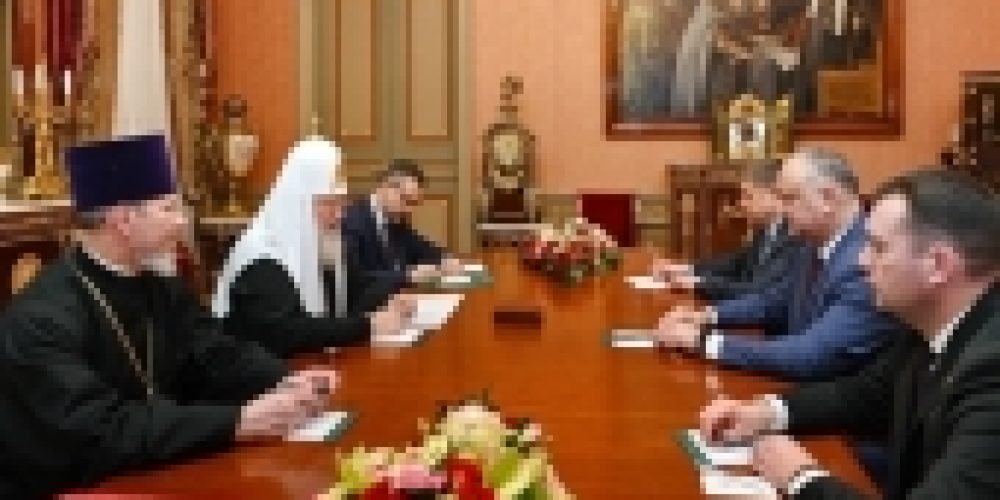 Состоялась встреча Святейшего Патриарха Кирилла с Президентом Республики Молдова И.Н. Додоном