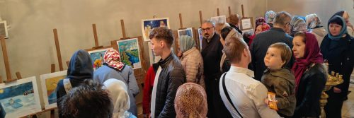 Выставка работ учащихся изостудии храма преподобного Серафима Саровского в Раеве