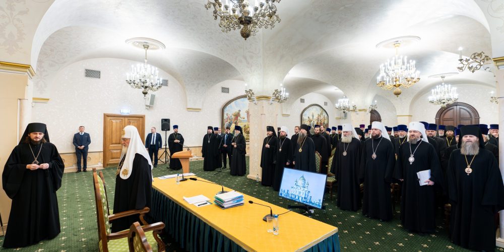 Митрополит Звенигородский Арсений принял участие в расширенном заседании Епархиального совета города Москвы под председательством Святейшего Патриарха Кирилла