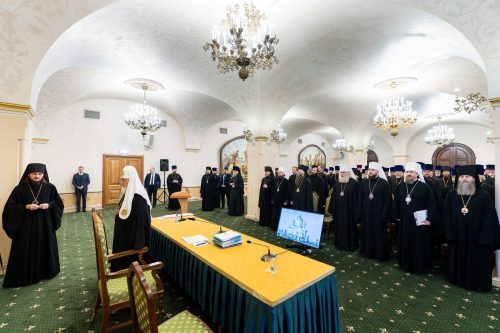 Митрополит Звенигородский Арсений принял участие в расширенном заседании Епархиального совета города Москвы под председательством Святейшего Патриарха Кирилла