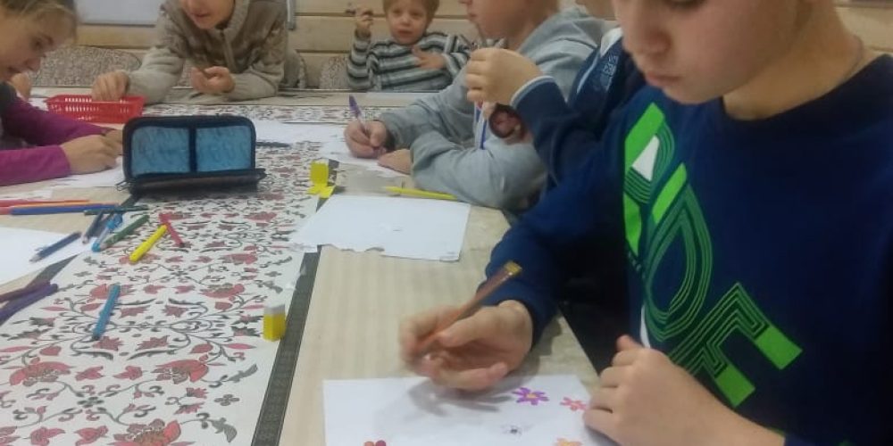 При храме Усекновения главы св. прор. Иоанна Предтечи в пос. Северный дети создают мультфильм