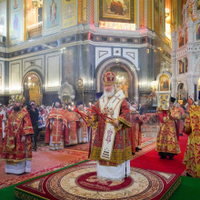 В Неделю 2-ю по Пасхе митрополит Арсений сослужил Святейшему Патриарху Кириллу за Литургией в Храме Христа Спасителя