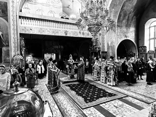 Архиерейское богослужение в храме святых мучеников Адриана и Наталии в Бабушкине