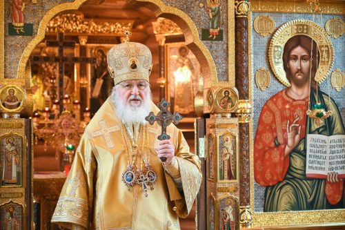 В Неделю 21-ю по Пятидесятнице Святейший Патриарх Кирилл совершил Литургию в Александро-Невском скиту