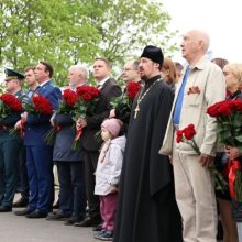 И.о.настоятеля храма святых равноапостольных Мефодия и Кирилла в Ростокине выступил на районном митинге в честь 81-годовщины Великой Победы