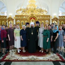 Митрополит Арсений совершил молебен в храме Успения Пресвятой Богородицы в Останкине накануне открытия при храме кризисного центра для женщин, оказавшихся в трудной жизненной ситуации