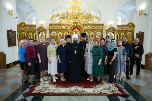 Митрополит Арсений совершил молебен в храме Успения Пресвятой Богородицы в Останкине накануне открытия при храме кризисного центра для женщин, оказавшихся в трудной жизненной ситуации