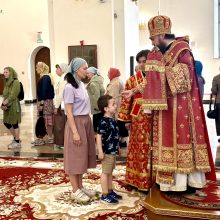 В канун Недели 6-й по Пасхе митрополит Арсений возглавил всенощное бдение в храме Успения Пресвятой Богородицы в Останкине